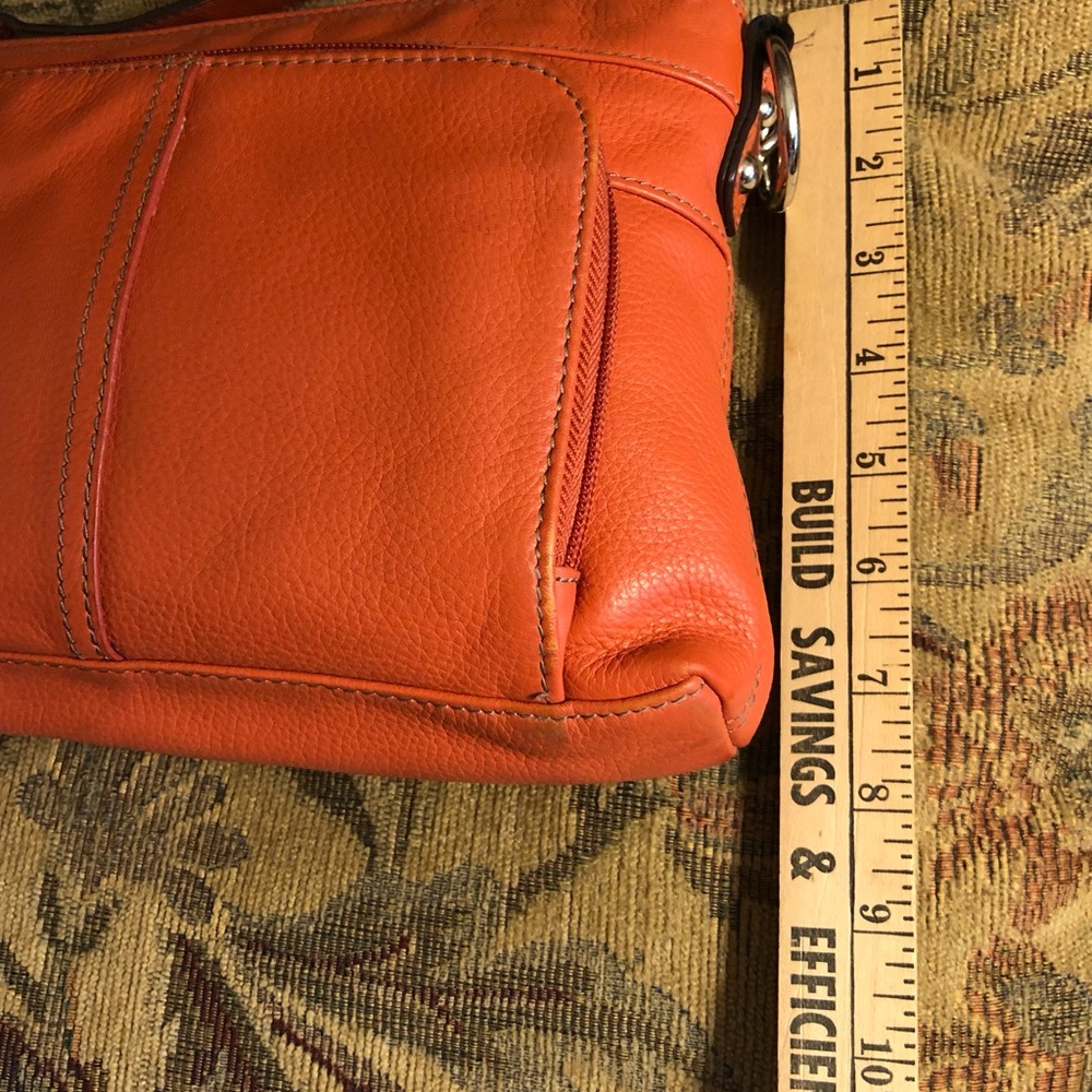 Tignanello Orange Leather Crossbody - Picture 2 of 9
